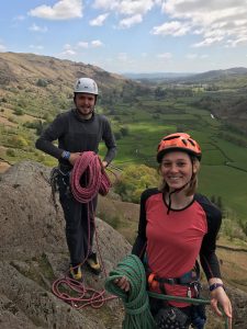 Trainee outdoor instructors after a climb